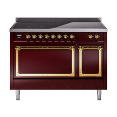 ILVE Nostalgie II Noblesse 48″ Induction Freestanding Range with Solid Door UNI486QNMP