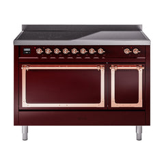 ILVE Nostalgie II Noblesse 48″ Induction Freestanding Range with Solid Door UNI486QNMP