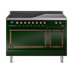 ILVE Nostalgie II Noblesse 48″ Induction Freestanding Range with Solid Door UNI486QNMP