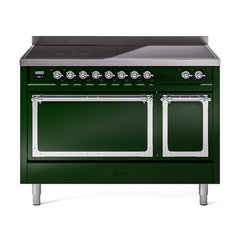 ILVE Nostalgie II Noblesse 48″ Induction Freestanding Range with Solid Door UNI486QNMP