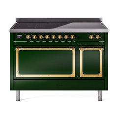 ILVE Nostalgie II Noblesse 48″ Induction Freestanding Range with Solid Door UNI486QNMP