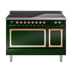 ILVE Nostalgie II Noblesse 48″ Induction Freestanding Range with Solid Door UNI486QNMP