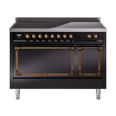 ILVE Nostalgie II Noblesse 48″ Induction Freestanding Range with Solid Door UNI486QNMP