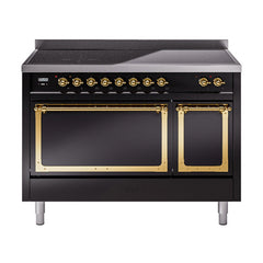 ILVE Nostalgie II Noblesse 48″ Induction Freestanding Range with Solid Door UNI486QNMP