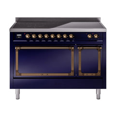 ILVE Nostalgie II Noblesse 48″ Induction Freestanding Range with Solid Door UNI486QNMP