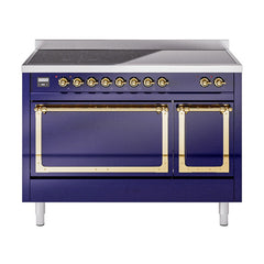 ILVE Nostalgie II Noblesse 48″ Induction Freestanding Range with Solid Door UNI486QNMP