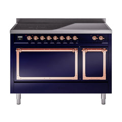 ILVE Nostalgie II Noblesse 48″ Induction Freestanding Range with Solid Door UNI486QNMP