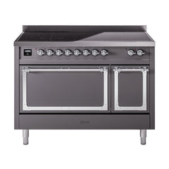 ILVE Nostalgie II Noblesse 48″ Induction Freestanding Range with Solid Door UNI486QNMP