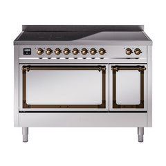 ILVE Nostalgie II Noblesse 48″ Induction Freestanding Range with Solid Door UNI486QNMP
