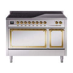 ILVE Nostalgie II Noblesse 48″ Induction Freestanding Range with Solid Door UNI486QNMP
