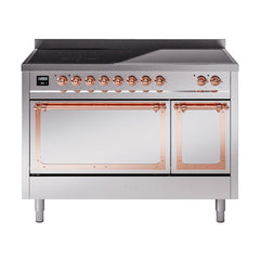 ILVE Nostalgie II Noblesse 48″ Induction Freestanding Range with Solid Door UNI486QNMP