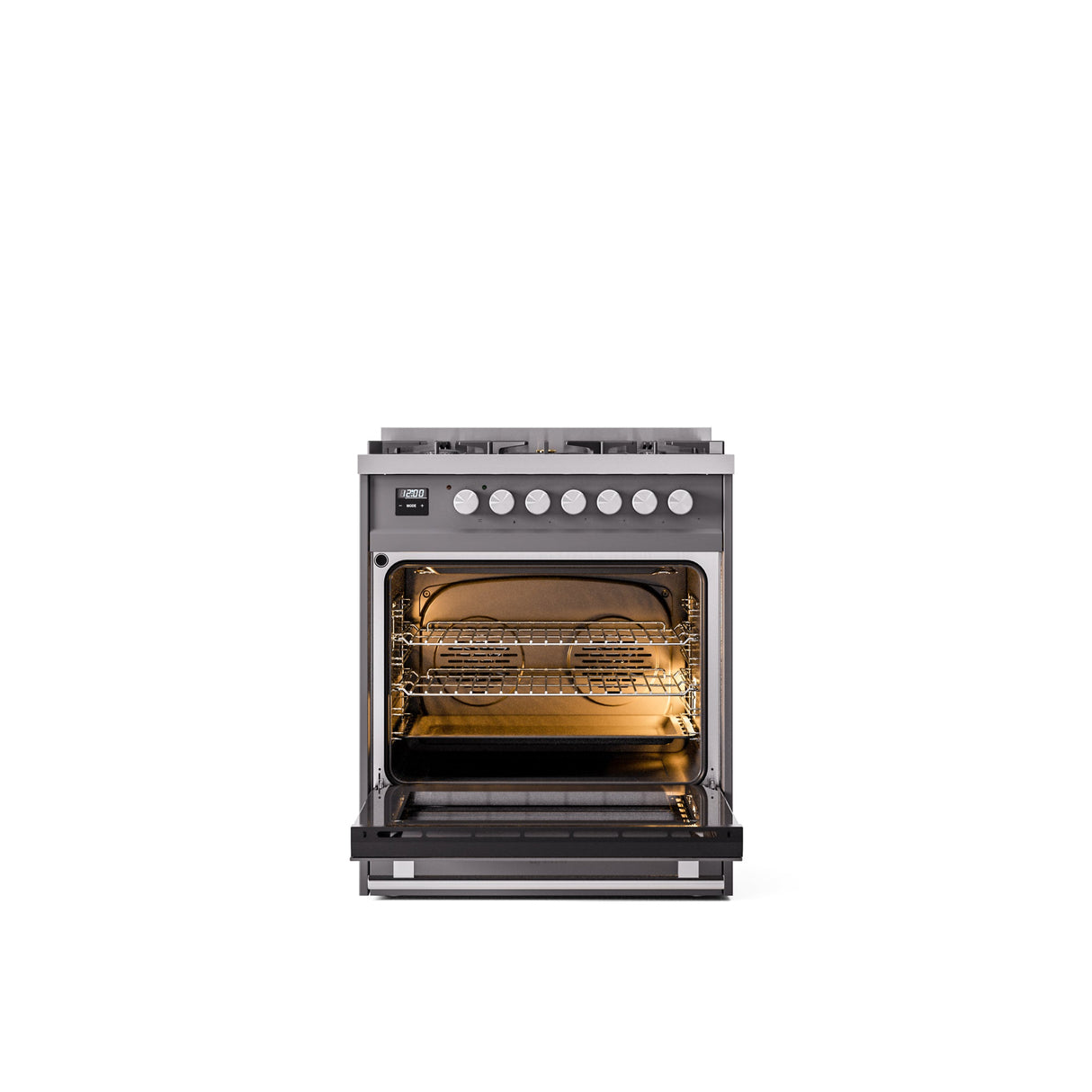 ILVE Professional Plus II 30Inch Freestanding Dual Fuel Range with 5 Sealed Burner - UP30WMP