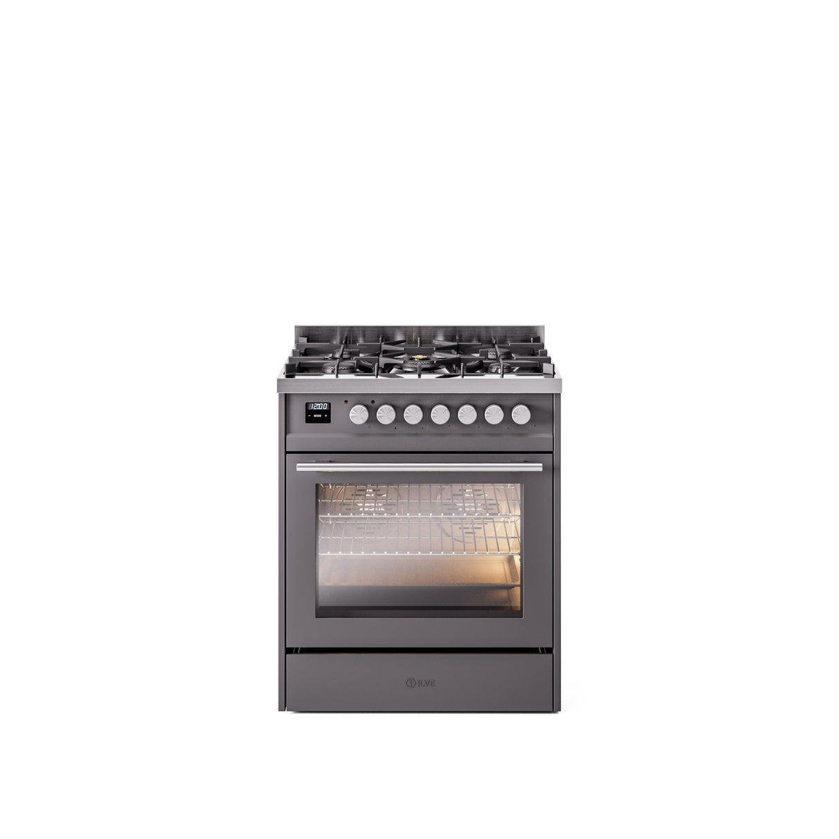 ILVE Professional Plus II 30Inch Freestanding Dual Fuel Range with 5 Sealed Burner - UP30WMP
