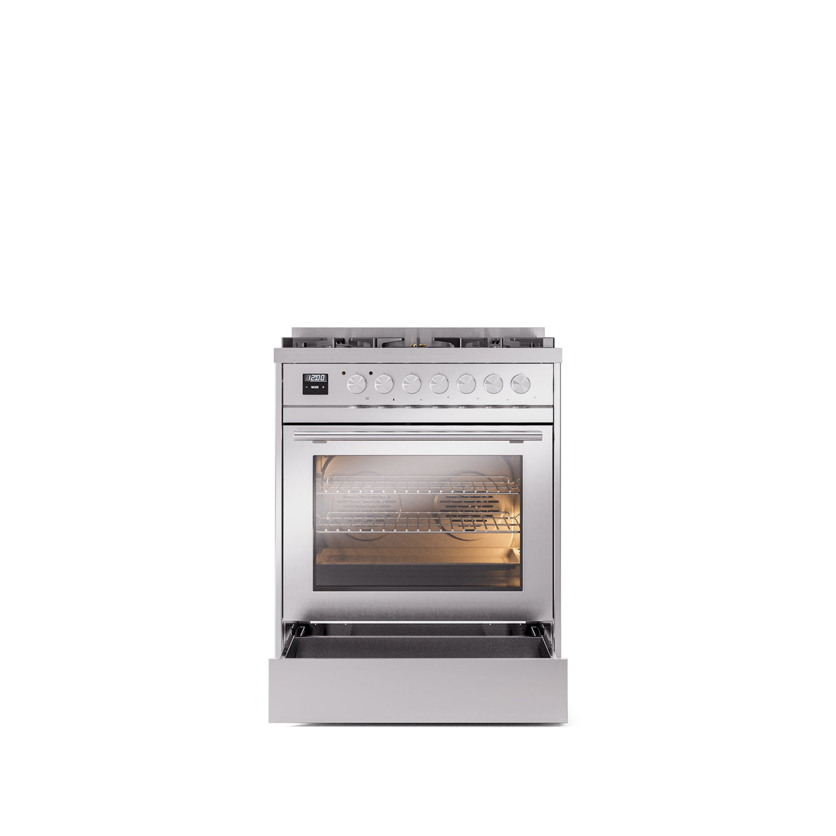 ILVE Professional Plus II 30Inch Freestanding Dual Fuel Range with 5 Sealed Burner - UP30WMP