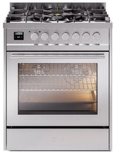 ILVE Professional Plus II 30Inch Freestanding Dual Fuel Range with 5 Sealed Burner - UP30WMP