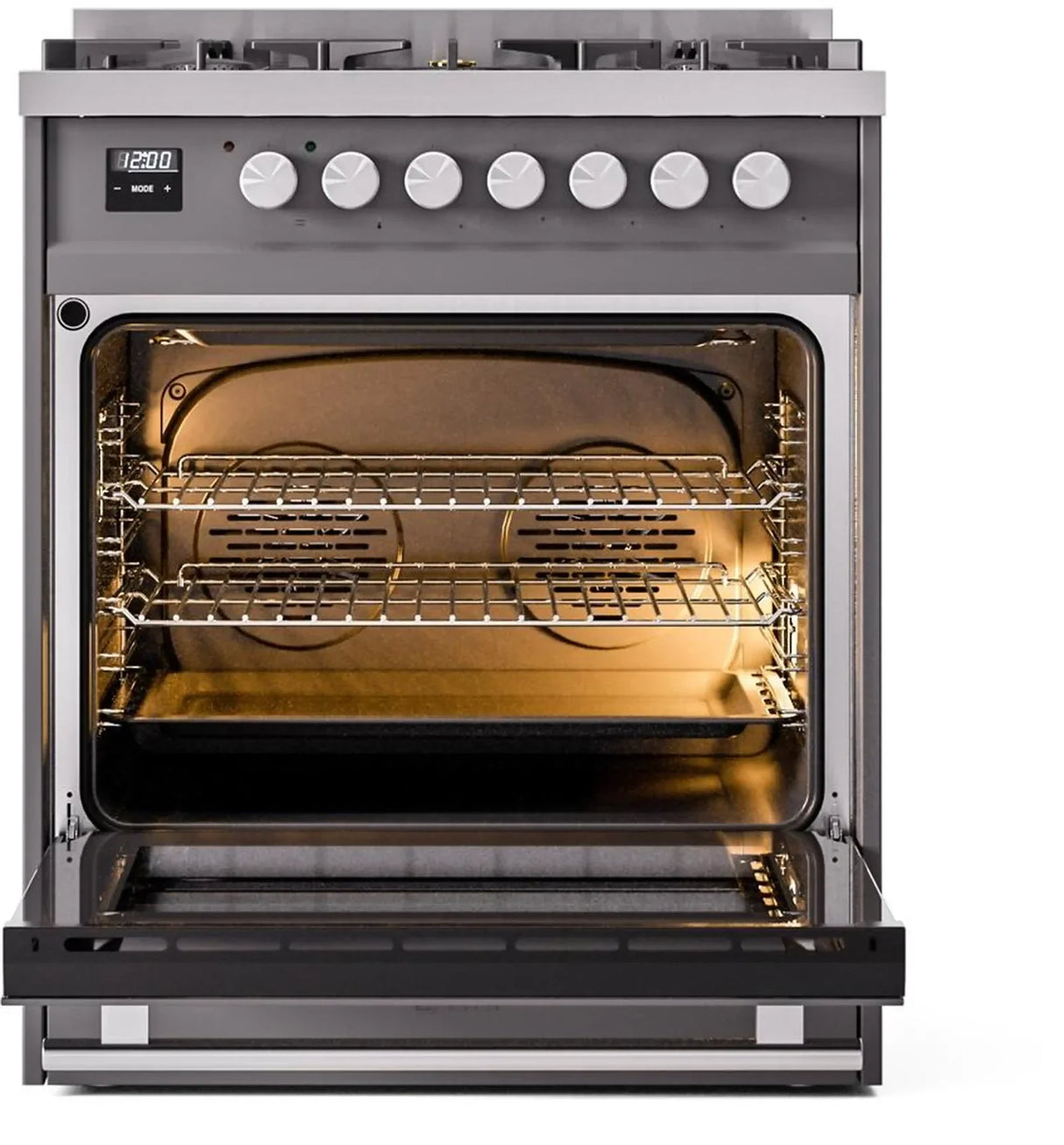 ILVE Professional Plus II 30Inch Freestanding Dual Fuel Range with 5 Sealed Burner - UP30WMP