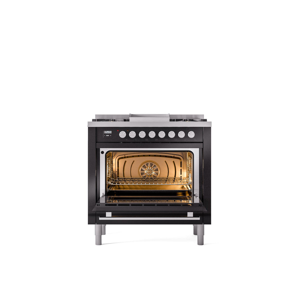 ILVE Professional Plus II 36Inch Freestanding Dual Fuel Range with 6 Sealed Burner - UP36FWMP