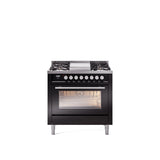 ILVE Professional Plus II 36Inch Freestanding Dual Fuel Range with 6 Sealed Burner - UP36FWMP