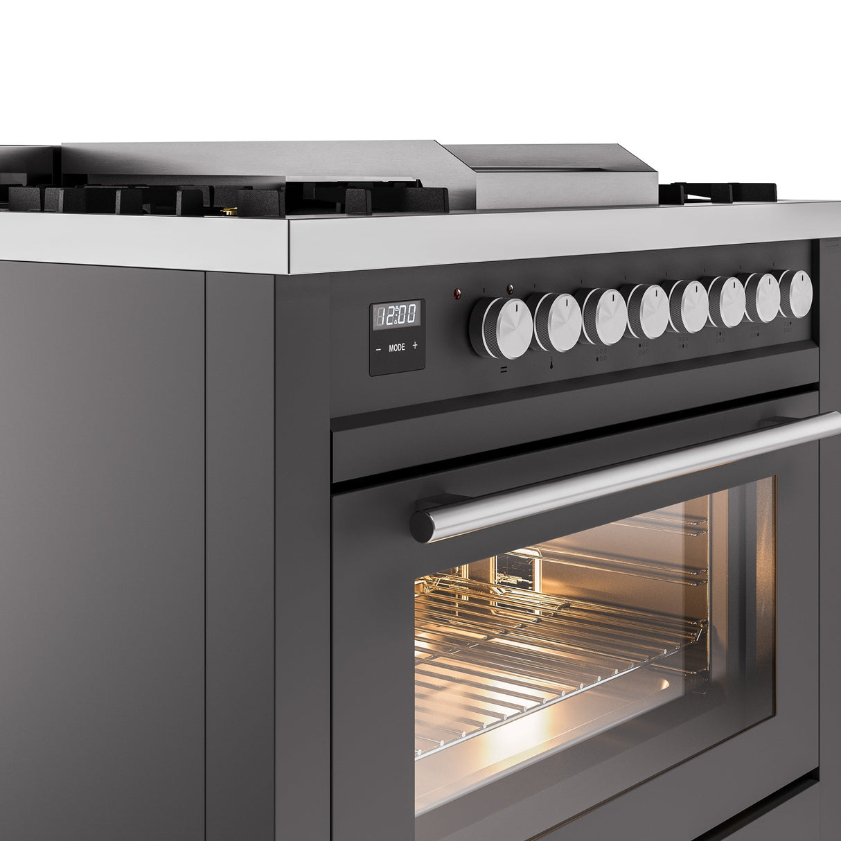 ILVE Professional Plus II 36Inch Freestanding Dual Fuel Range with 6 Sealed Burner - UP36FWMP