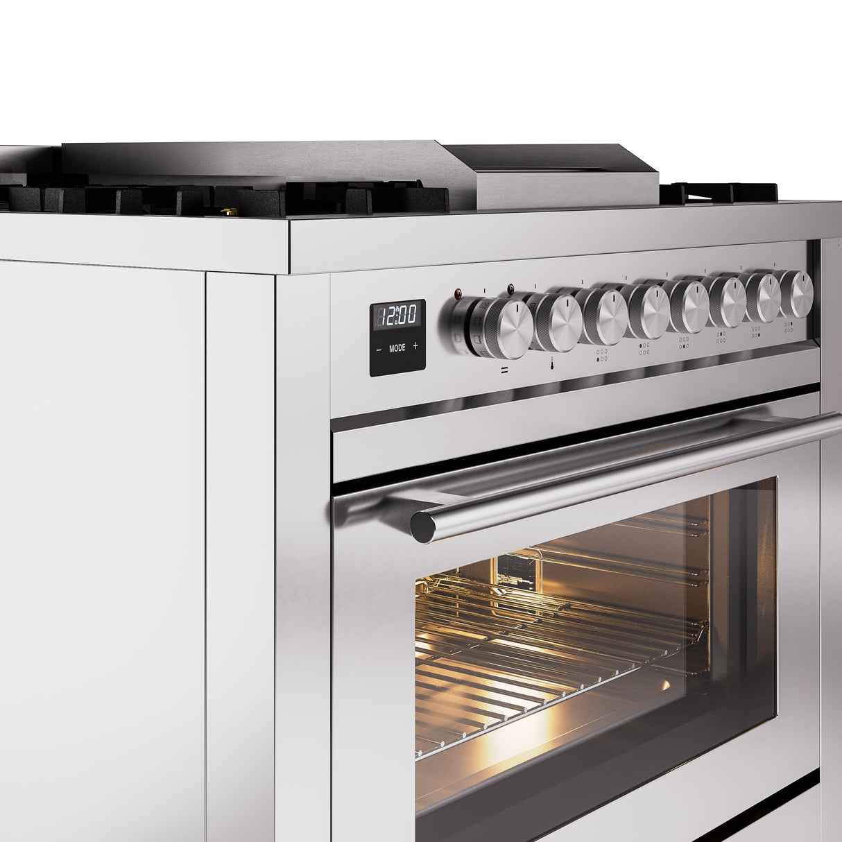 ILVE Professional Plus II 36Inch Freestanding Dual Fuel Range with 6 Sealed Burner - UP36FWMP