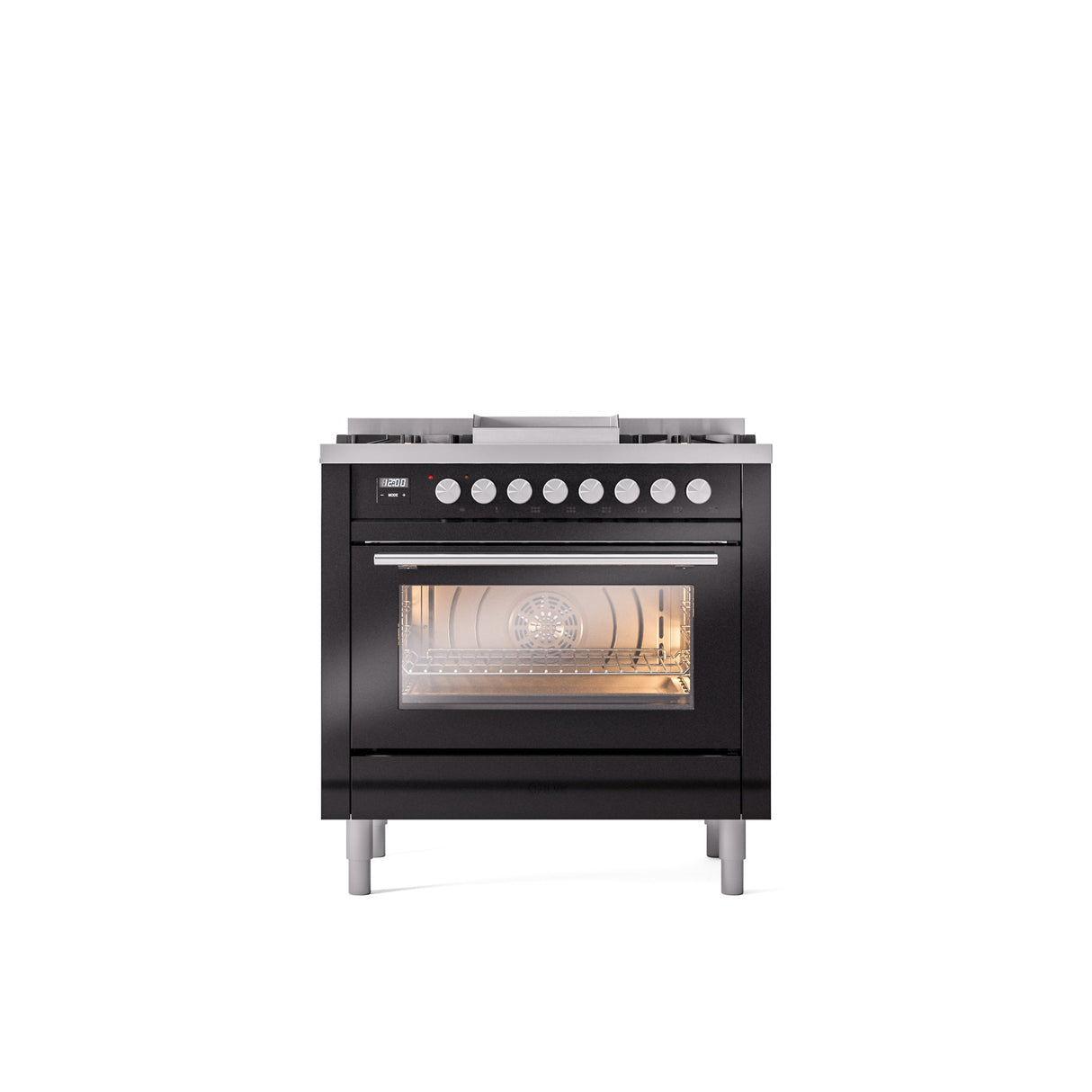 ILVE Professional Plus II 36Inch Freestanding Dual Fuel Range with 6 Sealed Burner - UP36FWMP