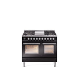ILVE Professional Plus II 40Inch Freestanding Dual Fuel Range with 6 Sealed Burner - UPD40FWMP
