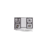 ILVE Professional Plus II 40Inch Freestanding Dual Fuel Range with 6 Sealed Burner - UPD40FWMP