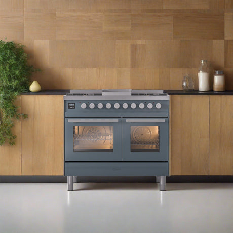 ILVE Professional Plus II 40Inch Freestanding Dual Fuel Range with 6 Sealed Burner UPD40FWMP