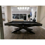 Plank & Hide Felix Steel Pool Table (Size 8') 28005-GUN with Free Accessory Kit, Free Steel Cue Rack