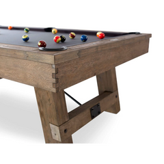 Plank & Hide Isaac Wood Pool Table with Free Accessory Kit