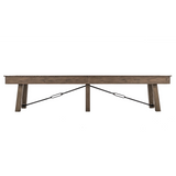 Plank & Hide Isaac Shuffleboard Table with Free Bowling Pin Set
