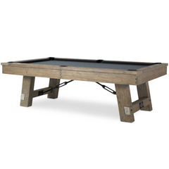 Plank & Hide Isaac Wood Pool Table with Free Accessory Kit