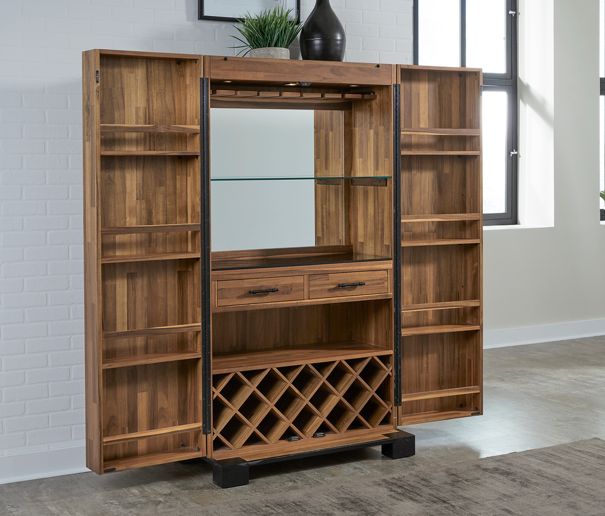 American Heritage Billiards Knoxville Wine & Spirit Cabinet (Acacia)