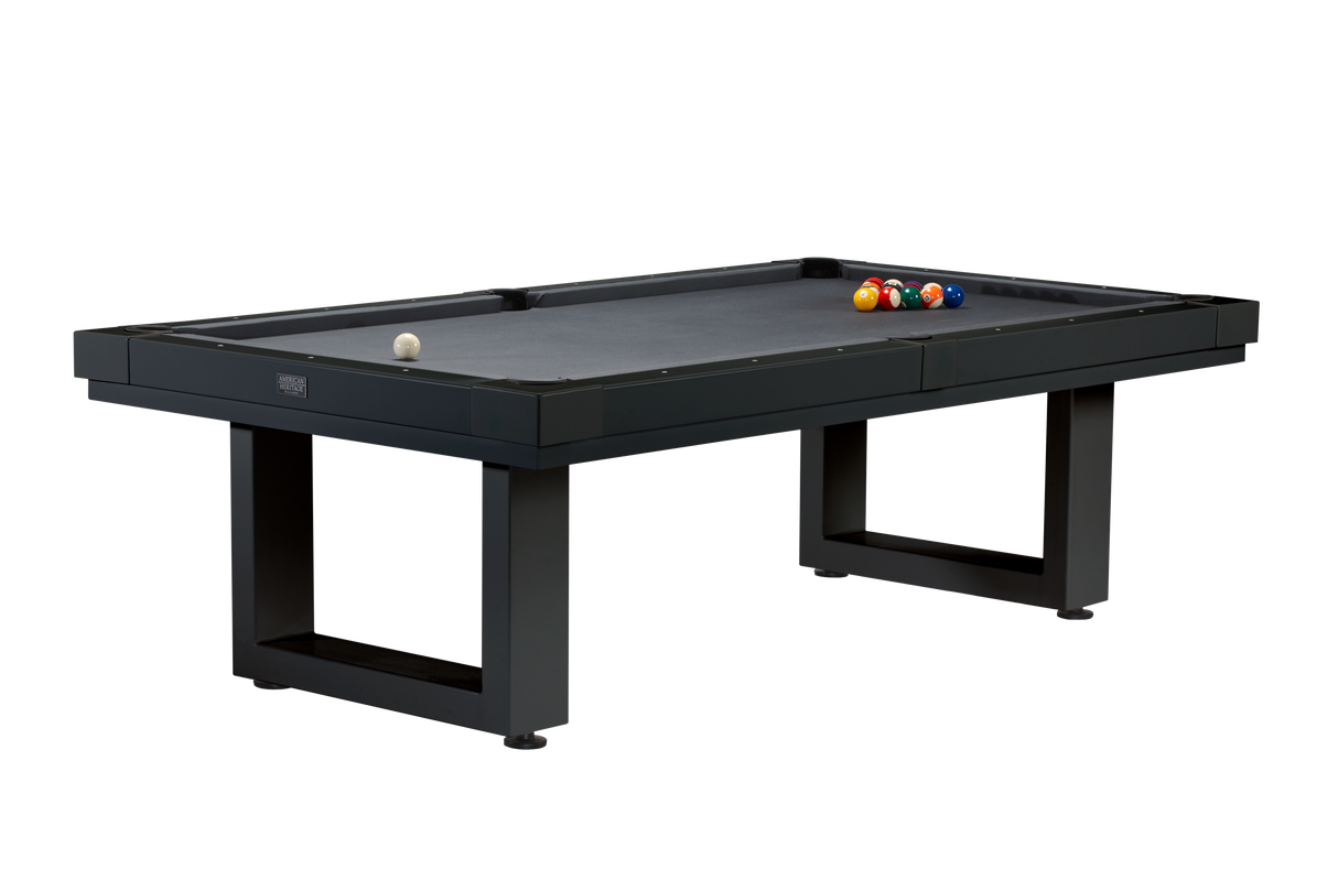 American Heritage Billiards Lanai 8' Outdoor Pool Table (Obsidian Black)
