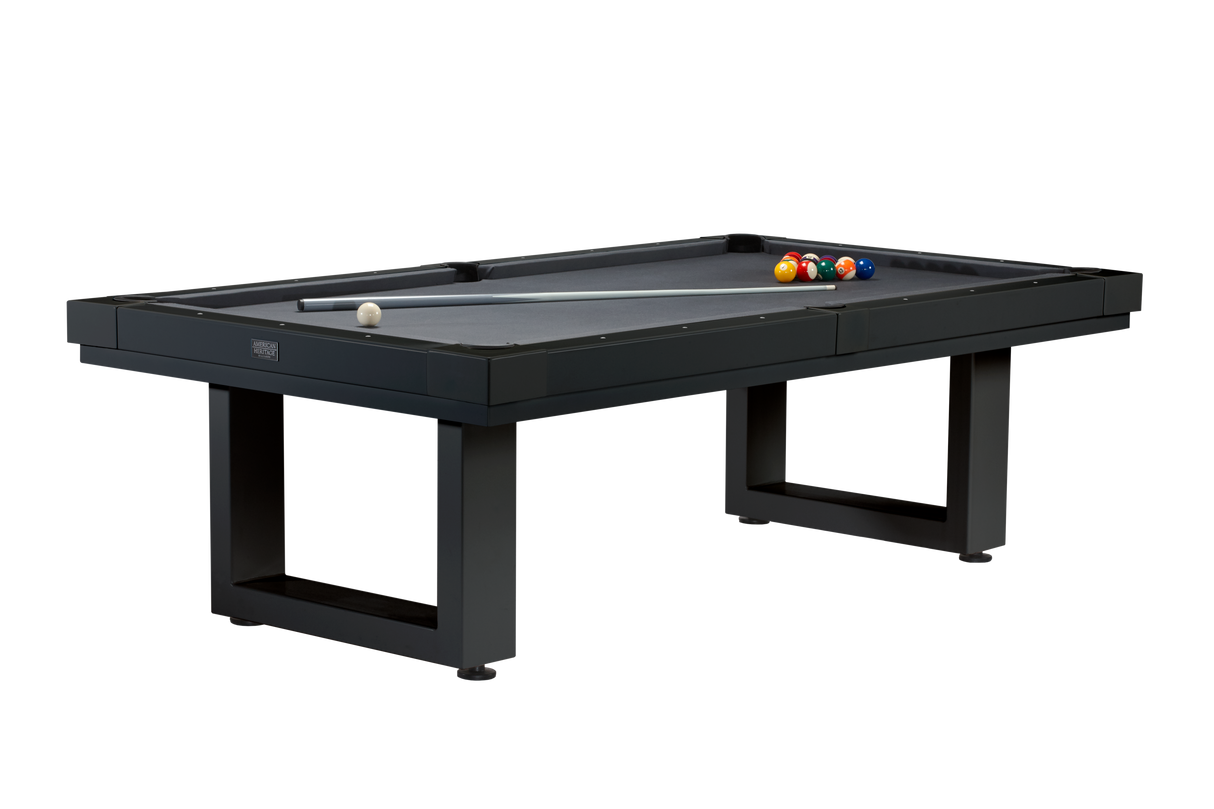 American Heritage Billiards Lanai 8' Outdoor Pool Table (Obsidian Black)