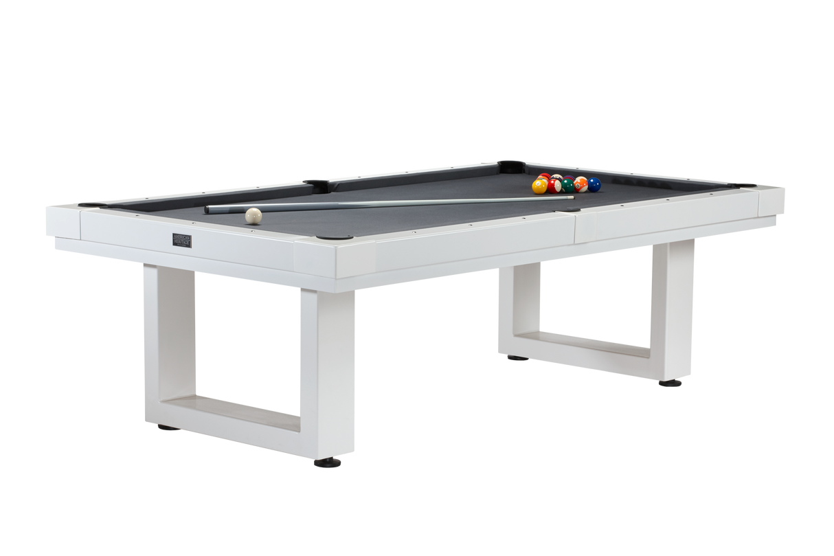 American Heritage Billiards Lanai 8' Outdoor Pool Table (Pearl White)