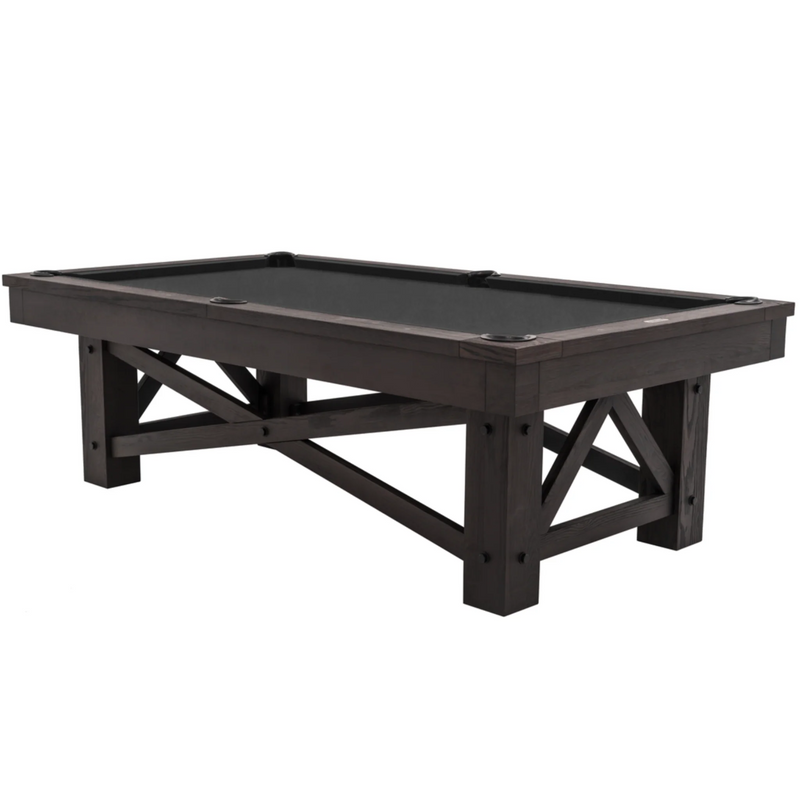 Plank & Hide McCormick Wood Pool Table (Size 8') 87006-SMK with Free Accessory Kit