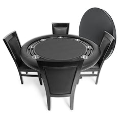 BBO Poker Tables Nighthawk Black Round Poker Table 8 Person