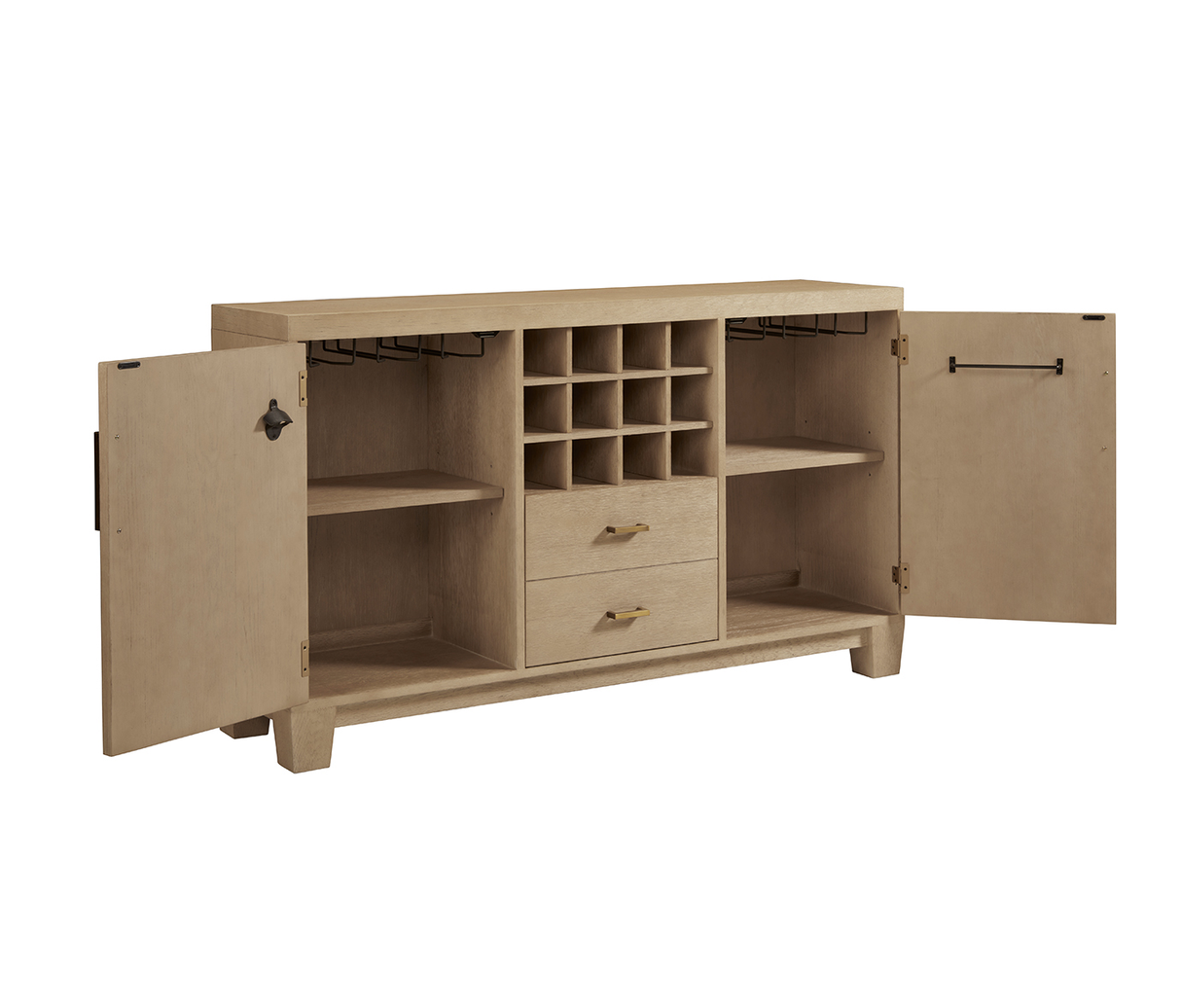 American Heritage Billiards Port Royal Bar Console (White Oak)