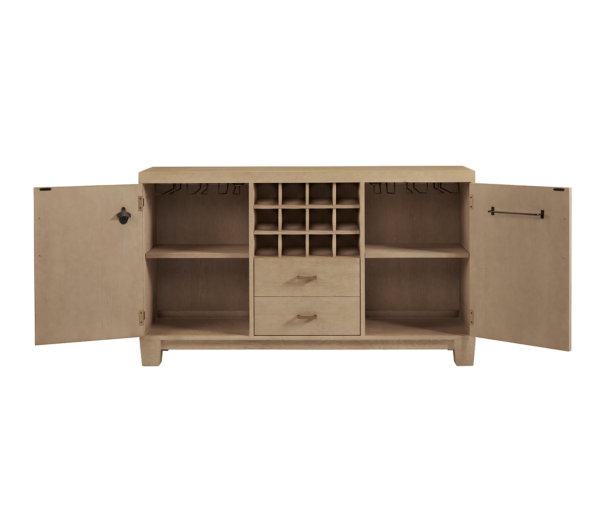 American Heritage Billiards Port Royal Bar Console (White Oak)