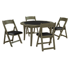 RAM Game Room 48" Folding Game Table Set with 4 Chairs
