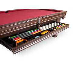 Plank & Hide Talbot Wood Pool Table with Drawer (Size 8') 87010-MOC with Free Accessory Kit