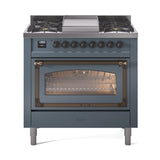 ILVE Nostalgie II Noblesse 36″ Dual Fuel Range Triple Glass Door - UN36FNMP