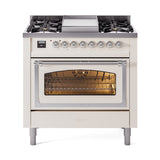ILVE Nostalgie II Noblesse 36″ Dual Fuel Range Triple Glass Door UN36FNMP