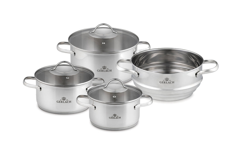 Maxima House VIVA Stainless Steel  Pot Set With Steamer 7pcs