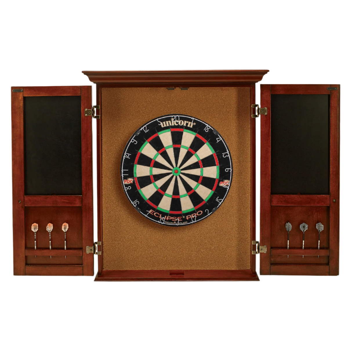 American Heritage Billiards Windsor Dartboard Cabinet (Old World Mahogony)
