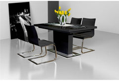 Maxima House EVITA Glass Top Dining Table With Extension for up to 8 people