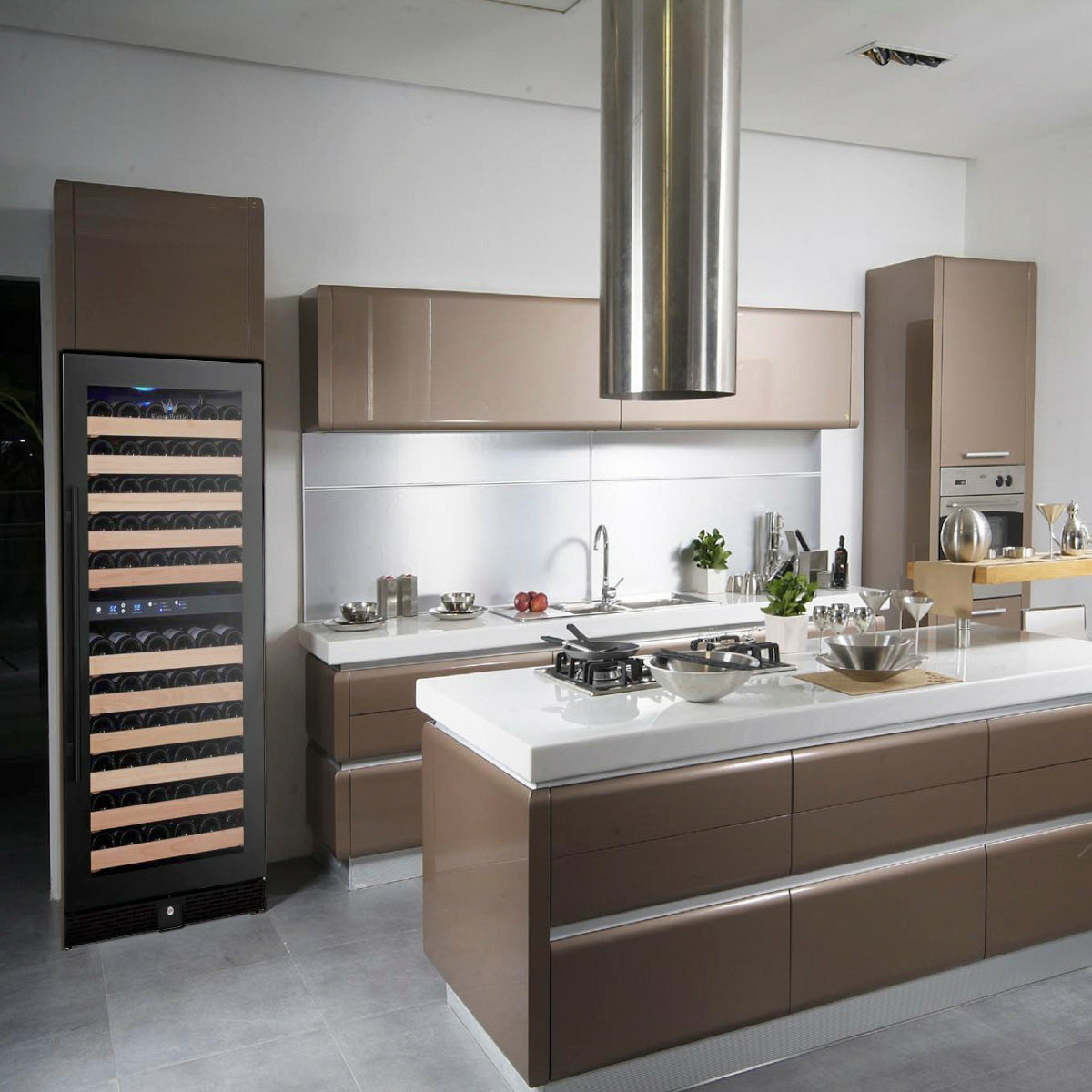 Kings Bottle 100 Bottle Upright Dual Zone Wine Fridge For Home KBU-100DX