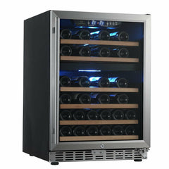 Kings Bottle 24" Dual Zone Built-in Wine Cooler Triple Glassdoor With Two Low-E KBUSF-54D