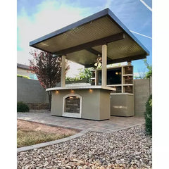 KoKoMo St. Croix Outdoor Kitchen With Built In BBQ Grill and 12x12 Patio Cover